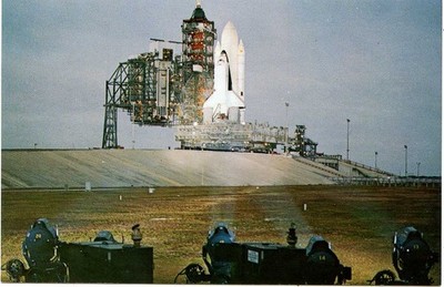Space Shuttle ENTERPRISE ON LAUNCH PAD A Postcard 22759