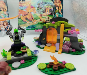Lego Elves Fire Dragon's Lava Cave 41175 100% Complete Set with Instructions