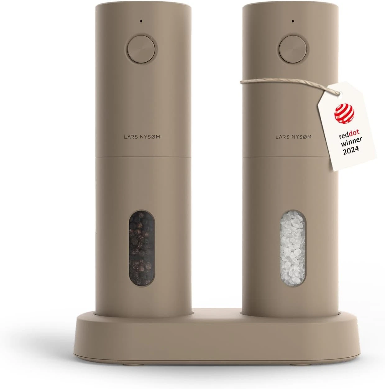 LARS NYSØM Electric Salt and Pepper Grinder Set I Automatic Salt and Pepper Mill