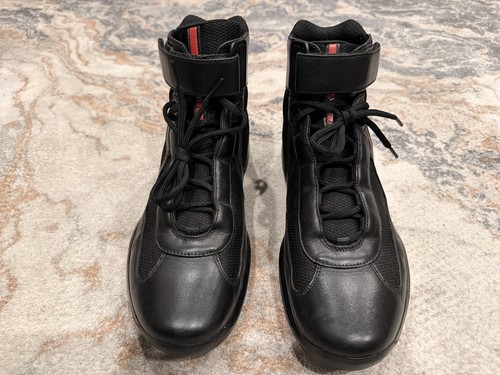 Prada America's Cup High Top 'Black' - 4T0341 US8.5 UK7.5 Men's