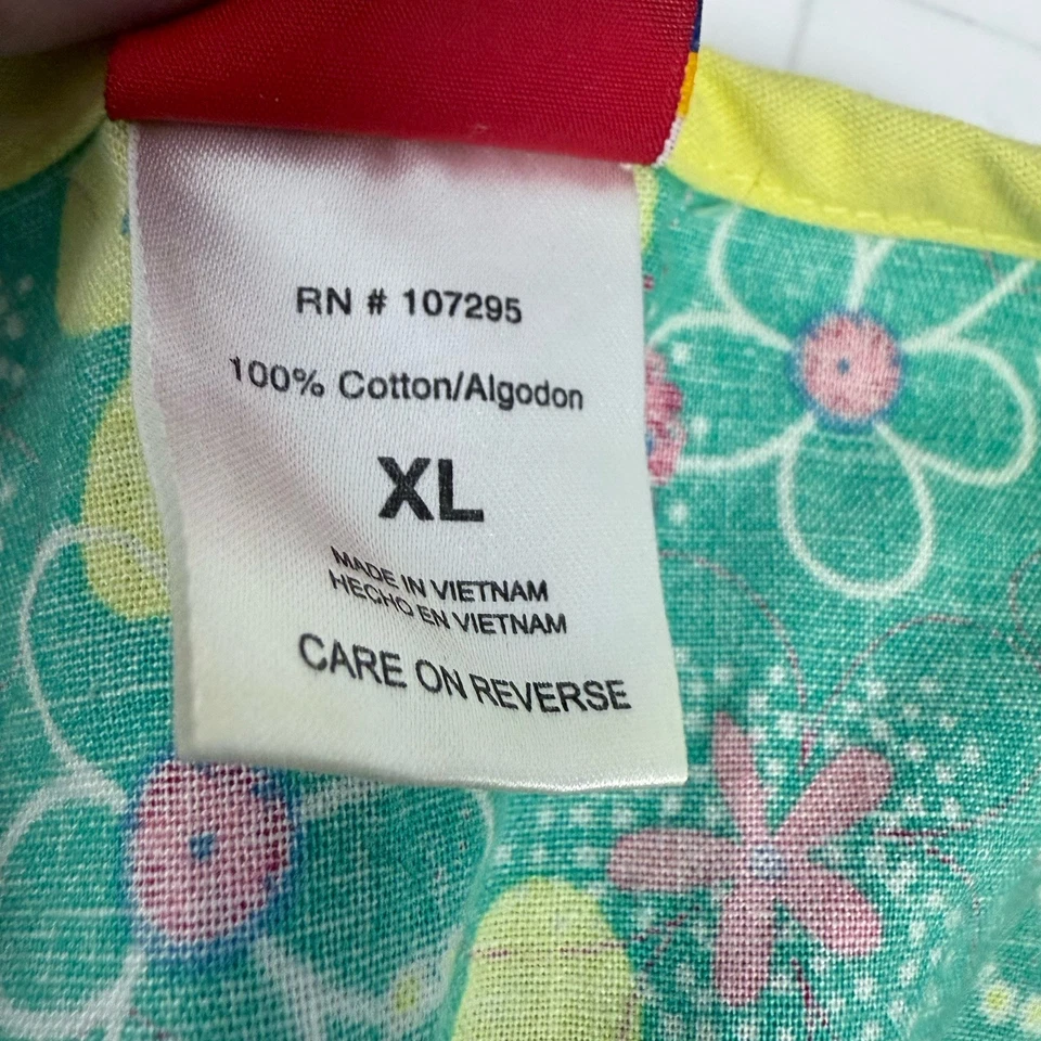 Dickies скраб Топ XL яркий многоцветный ретро цветочный насмешливый надежном скрабы хлопок - Изображение 4 из 4