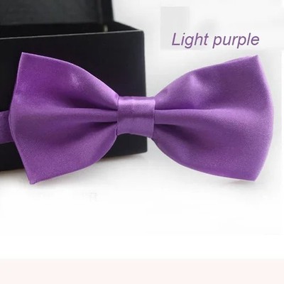 Bowtie Mens Adjustable Formal Wedding Party Necktie Bow Tie Solid Color Tuxedo