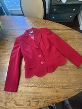 Harv  Benard Women  s Size 8 Red Blazer Jacket Two Button Career Classic