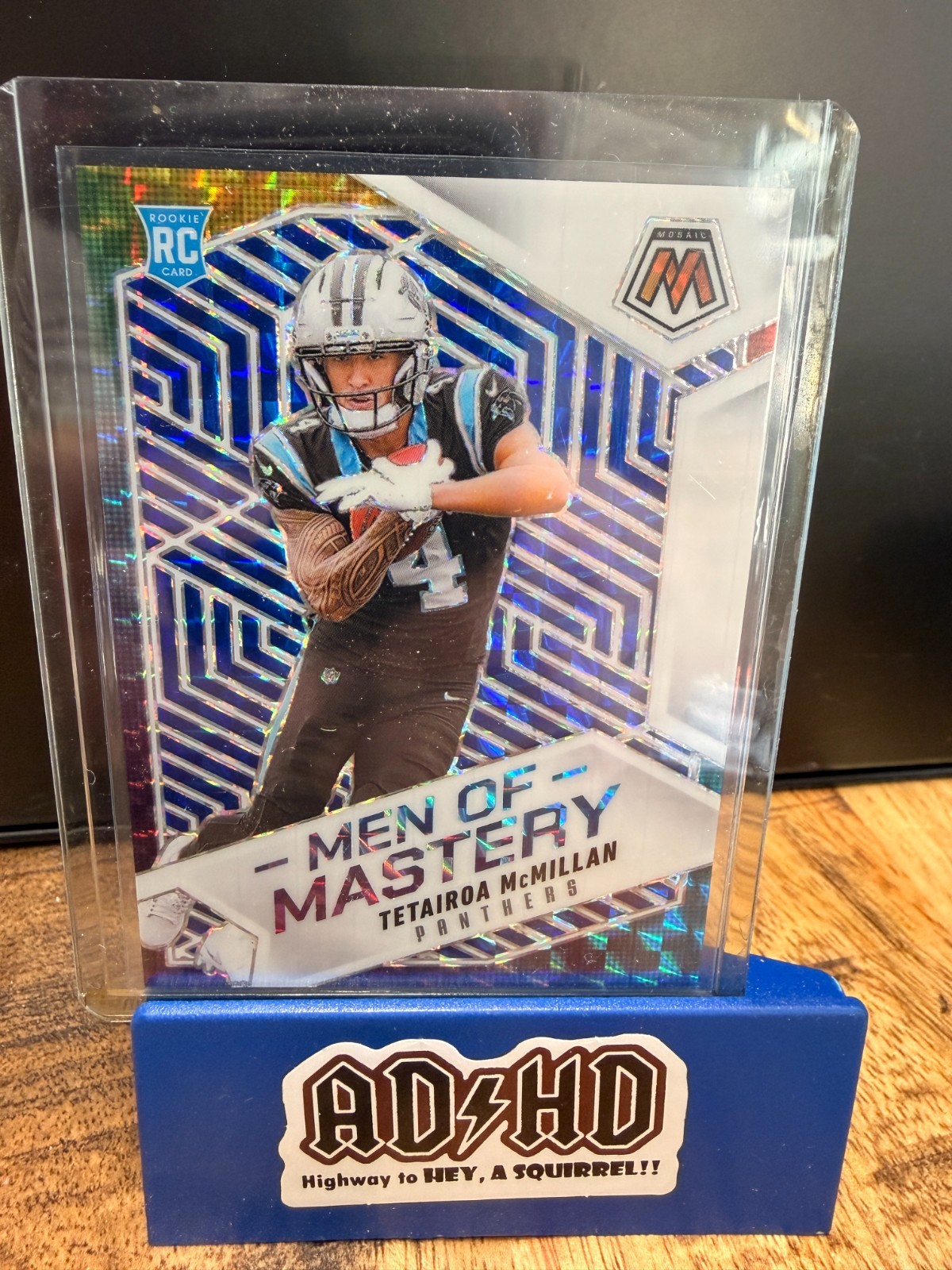 2025 Panini Mosaic Men Of Mastery Blue Mosaic Tetairoa McMillan 6/99