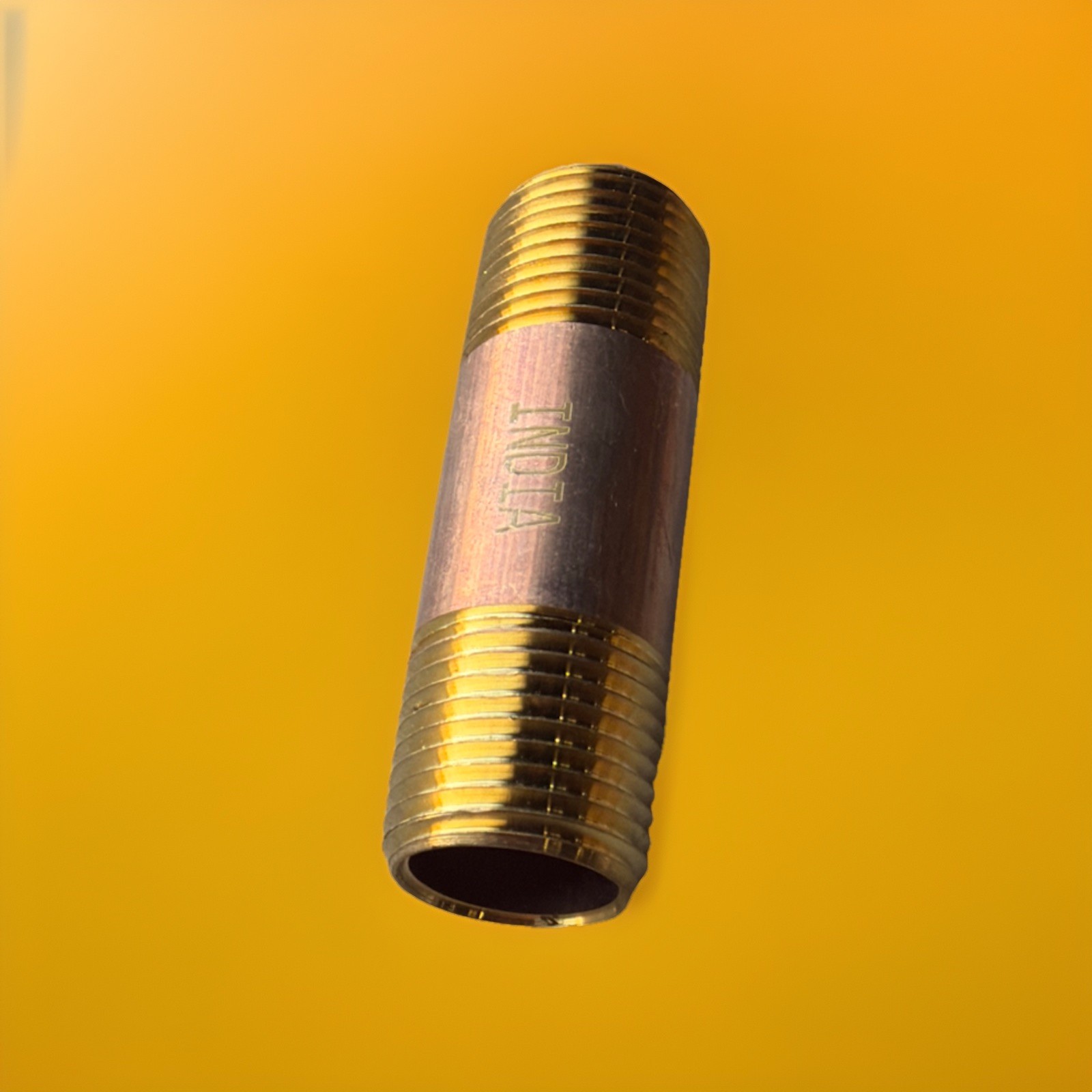 π₯ Red Brass Pipe Nipple 1/2" x 2-1/2" NPT Thread Plumbing Fitting ~ 5 Unitsπ₯