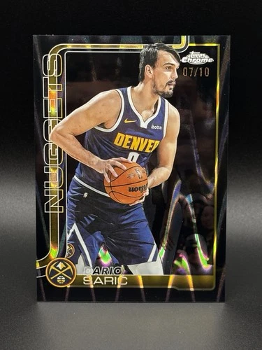 2025 Topps Chrome Basketball RayWave Black Refractor Dario Saric #77