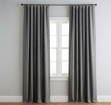 Pottery Barn Emery Linen Blackout Grommet Curtain Panels 50x84" Gray SET of 2