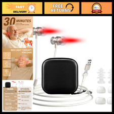 Upgraded 650nm Red Light Therapy Device for Ear Wellness, USB Type-C, 2 Silico