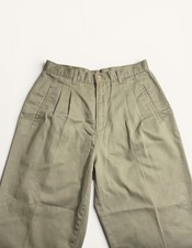 VTG 90s Northern Reflections Pleated Pants Womens Green Cotton Canada - 32W
