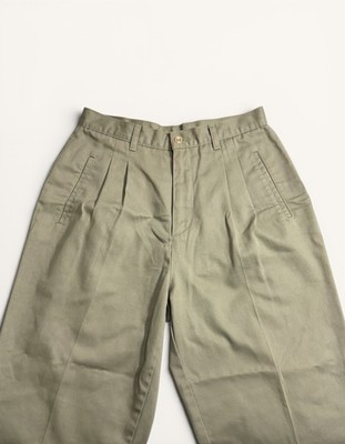 VTG 90s Northern Reflections Pleated Pants Womens Green Cotton Canada - 32W