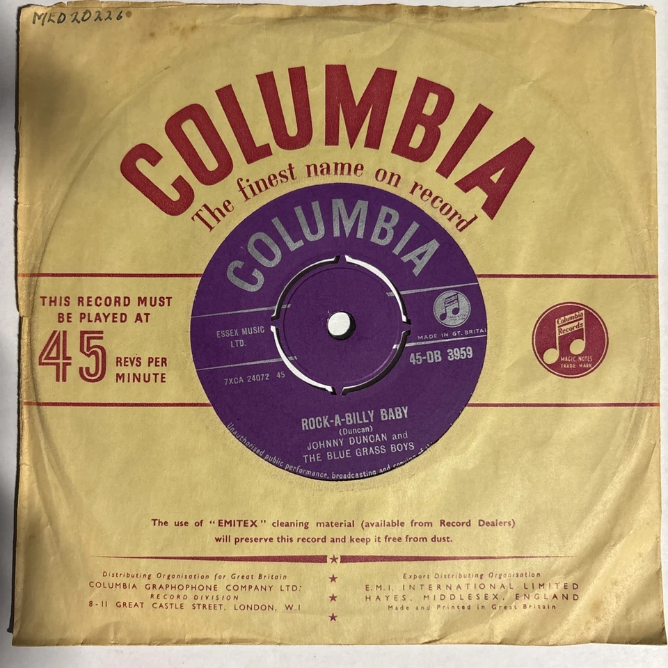 Johnny Duncan - Last Train To San Fernando 7” Vinyl Record Single VG+ - Image 2 of 2