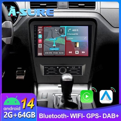 2G+32G Android 14 Autoradio Für Ford Mustang 2010-2014 Carplay Navi GPS NAVI RDS