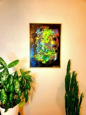 Picture Art Abstraction Hand Painted Abstract Spray Art Acrylic 50x70 Art Colorful 
