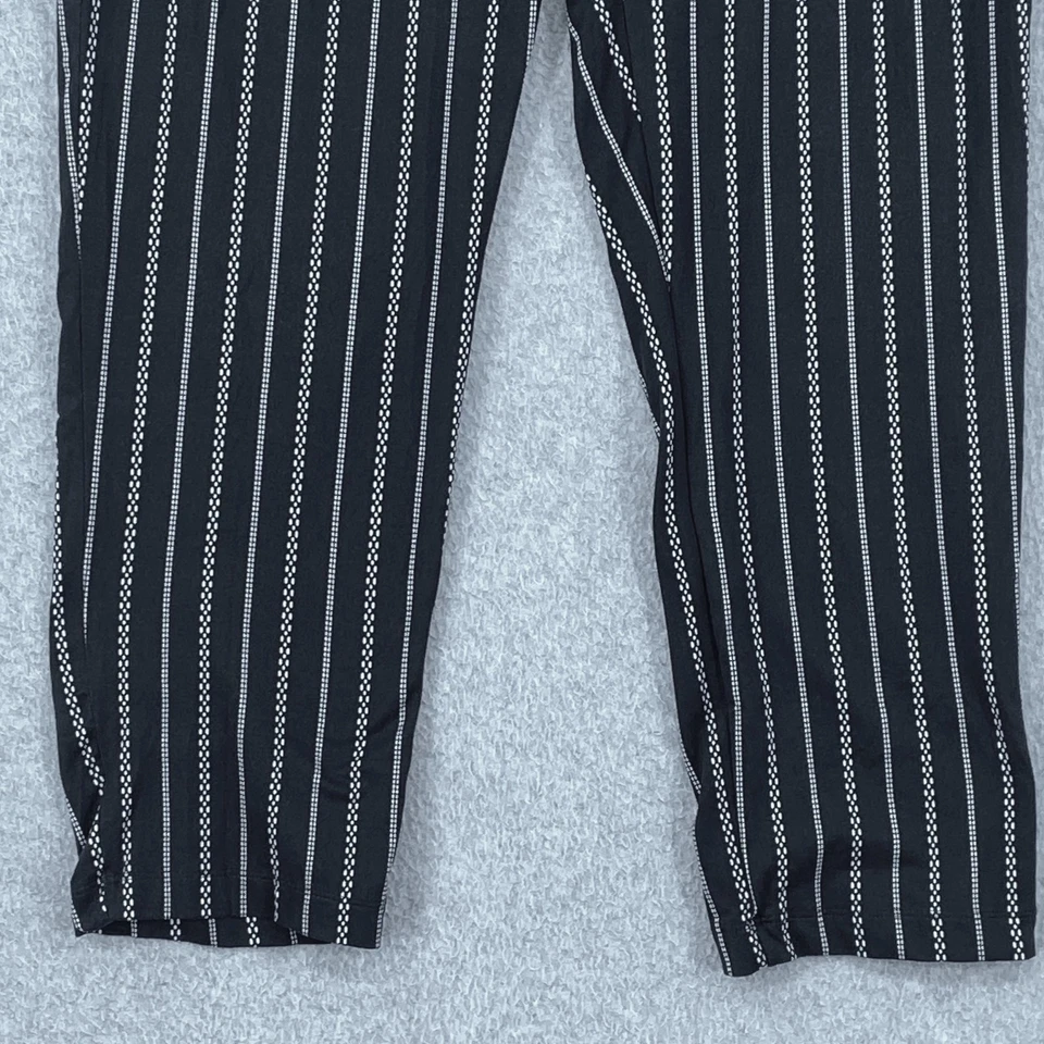 Pantalones Joe B By Joe Benbasset para mujer L negros a rayas tiro alto al tobillo Foto 3 de 4