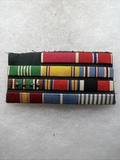 WW2 - Korean War US Army Officer Ribbon Bar Rack Theater Made ETO Vet (FF651