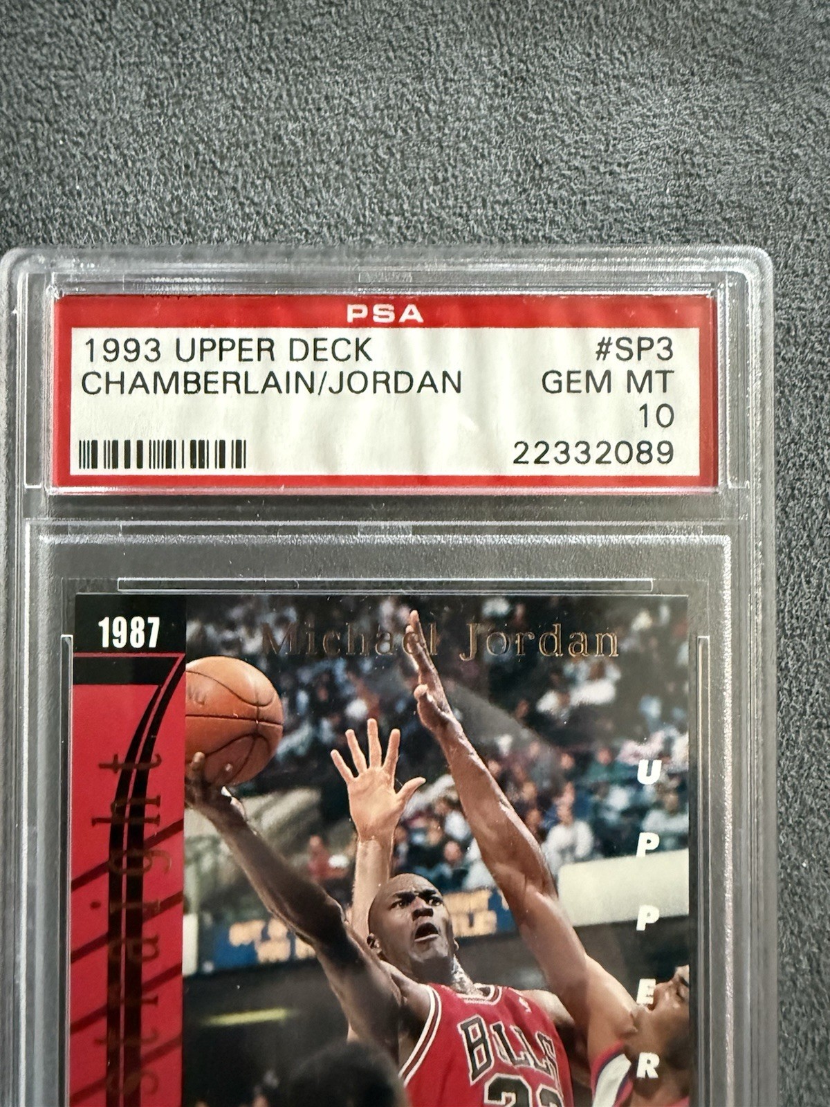 PSA 10 MICHAEL JORDAN Upper Deck 1993 Special Chamberlain/Jordan #SP3 view 2
