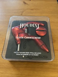 Houdini Lever Corkscrew with Foil Cutter from the makers of Rabbit open box