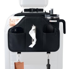 Upgraded Car Tissue Holder,Car Seat Back Organizer With Cup Holder,Premium PU...