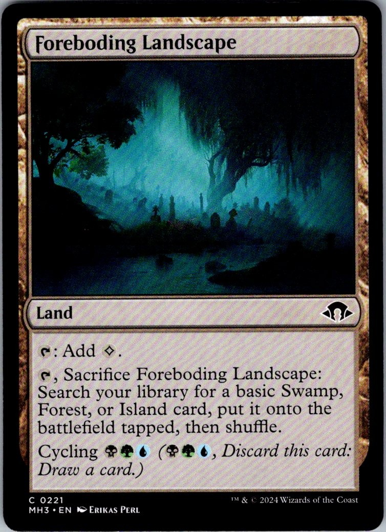 Foreboding Landscape 221 Common Modern Horizons 3 Magic: The Gathering Near Mint