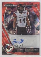 2021 Panini Prizm Draft Picks Red Ice Tariq Thompson #DPA-TTH Auto 0i5i