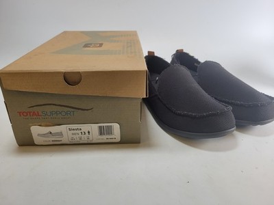 Spenco Siesta Men's Slip-on Shoes Midnight Black Size US 13