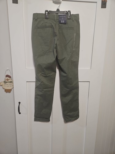 Gap Womens Pants Size 2 Girlfriend Chino Mid Rise Stretch Linen Blend New - Afbeelding 8 van 11