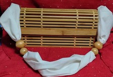 Vintage Caged Bamboo Shoulder Bag