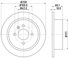 2x HELLA PAGID Bremsscheibe 8DD 355 100-351 für BMW E21 E30 3er Touring 316 Baur