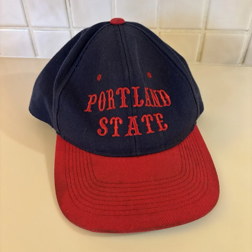 复古波特兰州立维京人平沿帽 美国制造 70 年代 80 年代 90 年代 罕见 PDX 俄勒冈州 — 第 2/4 张图片