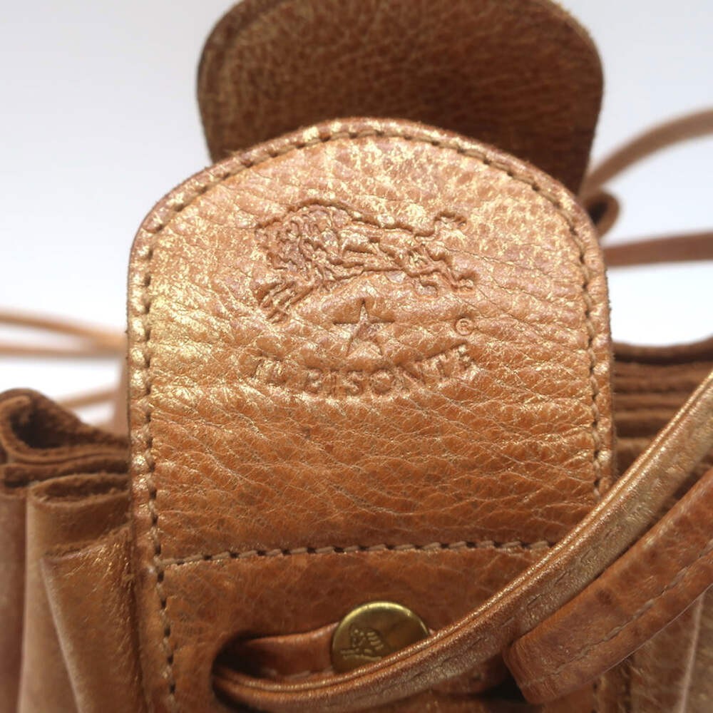 Il Bisonte Drawstring Mini Dumpling Bag Copper Me… - image 6