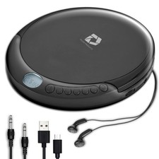 CD Player Portable with 60 Second Anti Skip, Stereo Earbuds, Includes Aux in ...