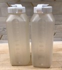 2 Rubbermaid 1 Qt 32 Oz Mixermate Water Bottles Containers White Flip Top USA