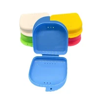 Dental Orthodontic Retainer Denture Storage Case Box Mouthguard Container Colors