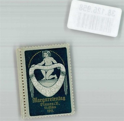 38126958 - 9900 Plauen Margaretentag 25.Maerz 1911 Randstueck Vignette