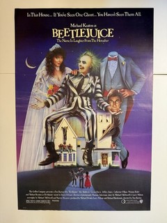 BEETLEJUICE 1988 Orig 27X41 MOVIE POSTER MICHAEL KEATON GEENA DAVIS. Rolled