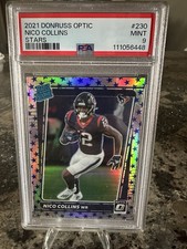Panini 2021 Donruss Optic Rated Rookie Stars Prizm Nico Collins #230 PSA 9