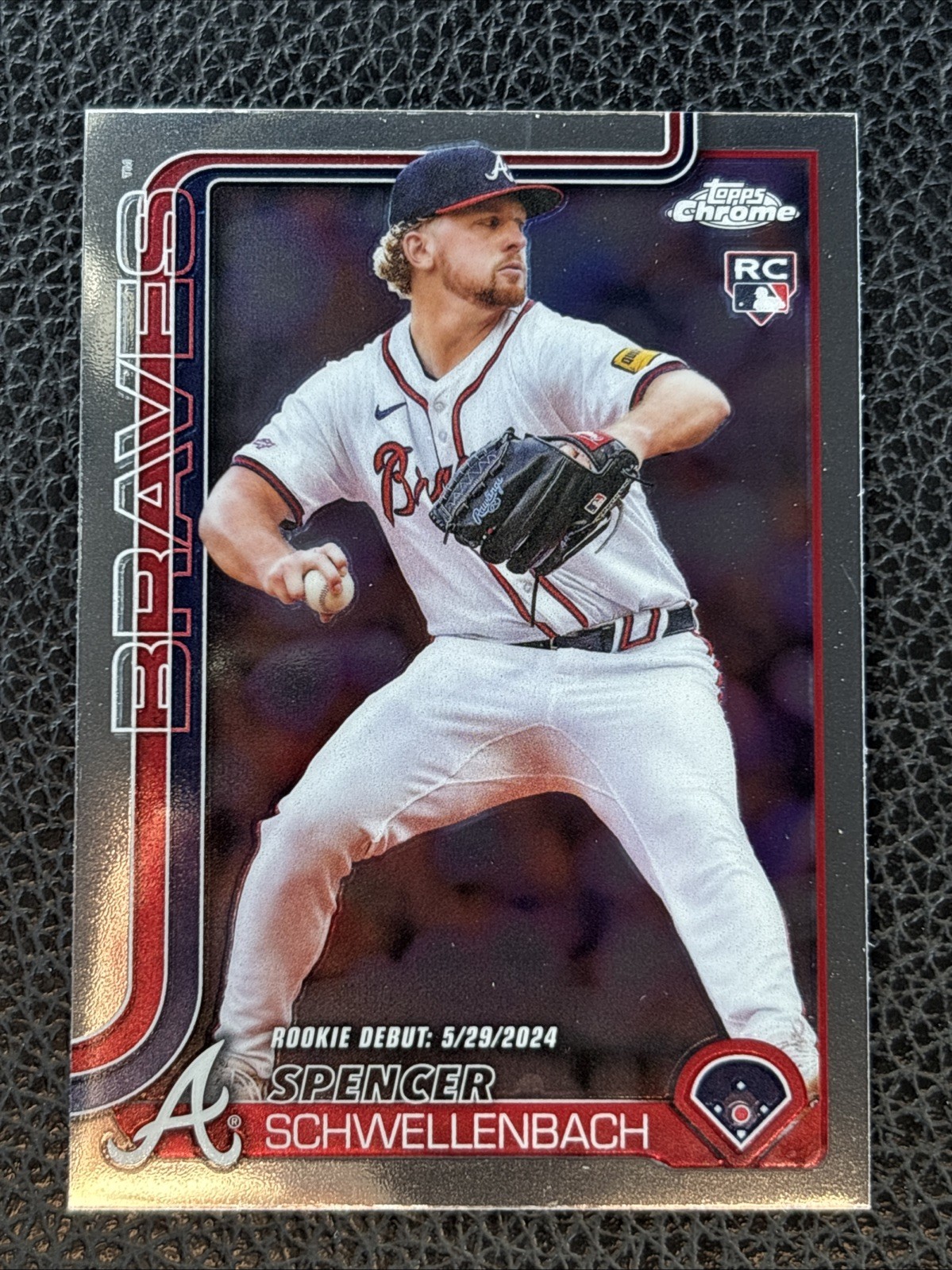 Spencer Schwellenbach 2025 Topps Chrome Update #USC132 (RC) Rookie Debut Braves