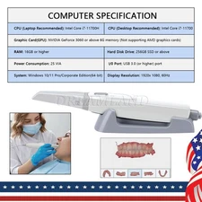 True Color Scanning & Imaging Denal 3D Intraoral Scanner with Anti-fog