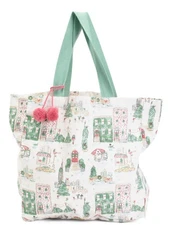 Christmas NYC 15" X 16" holiday Canvas Bag New York Statue of Liberty tote NEW