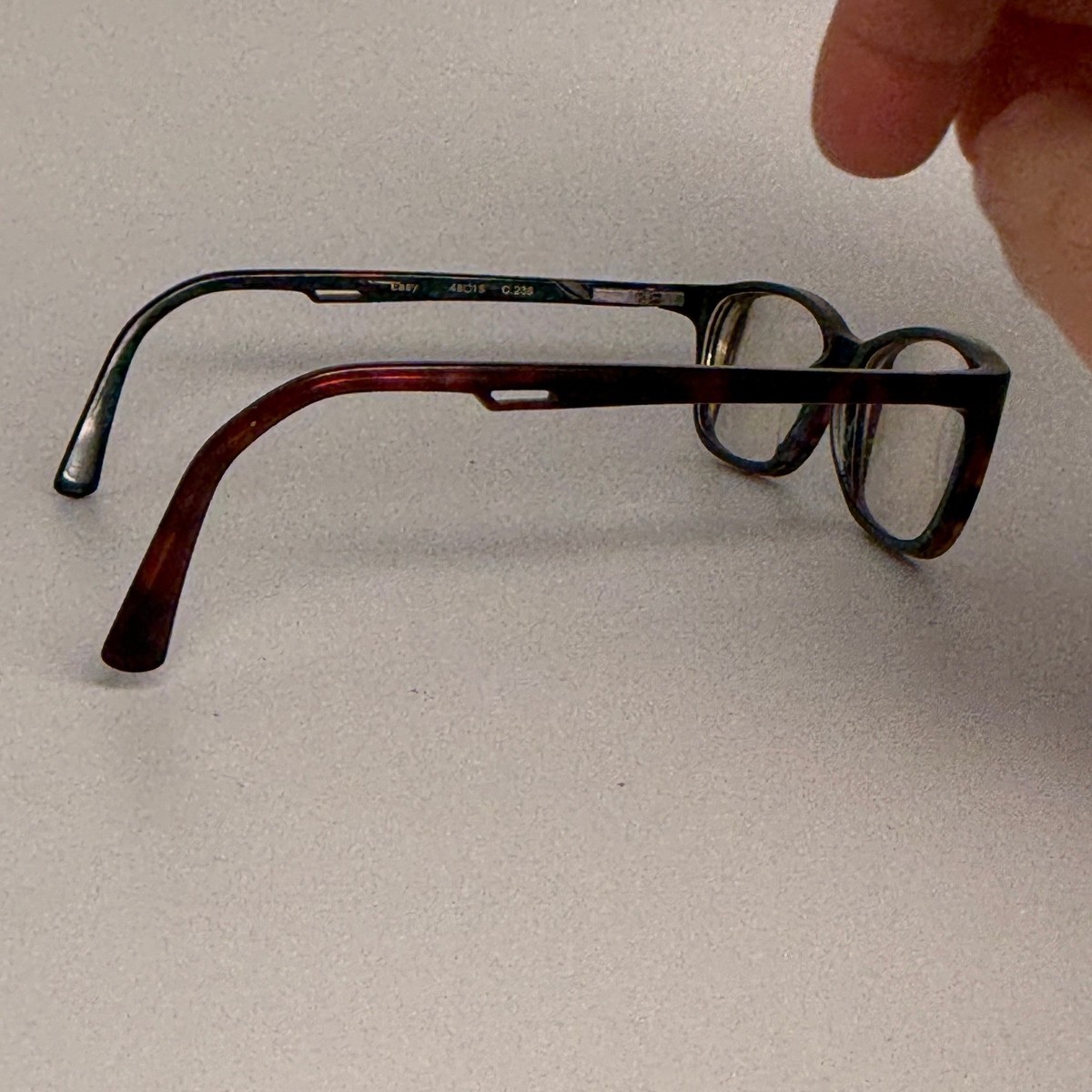 Bellinger Denmark Easy C.236 Eyeglasses Tortoise Teal Rectangle Frames 48-15-135 Bellinger Denmark Easy C.236 Eyeglasses Tortoise Teal  main image 2