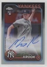 2024 Topps Chrome Rookie Auto Refractor 322/499 Matt Krook #RA-MK Auto 00v4