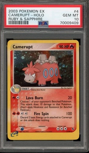 Pokemon Camerupt EX Ruby & Sapphire Holo Rare #4 PSA 10 Gem Mint