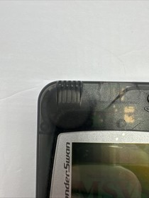 WonderSwan Clear Black Console Screen Damage Works Still