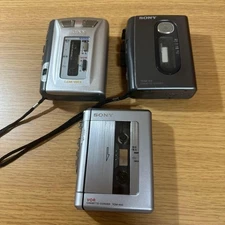 Three Sony TCM-450/48/TCS-60 cassette tape recorder units junk