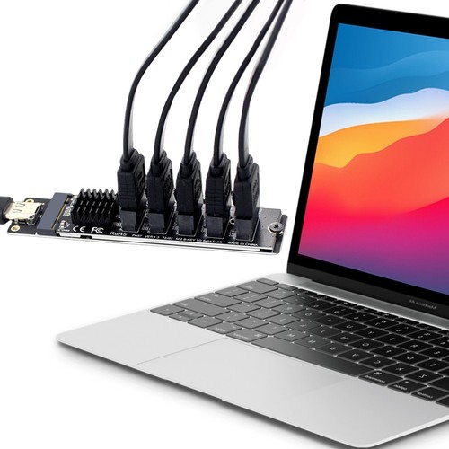 3X(Type C to 5-Port SATA 3.0 Adapter Card 6Gbps JM575&JMS580 Chip USB C to2350 - Afbeelding 7 van 8