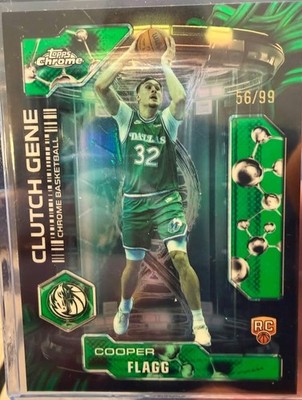 Topps Chrome Rookie Insert Cooper Flagg Mavericks Clutch Gene #56/99