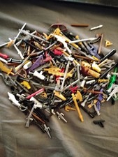 Lot Of 140+ MINIFIGURE WEAPONS SWORDS AXES GU...