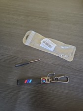 New Black Leather Car Keychain w/metal clasp  w/screwdriver Free Ship