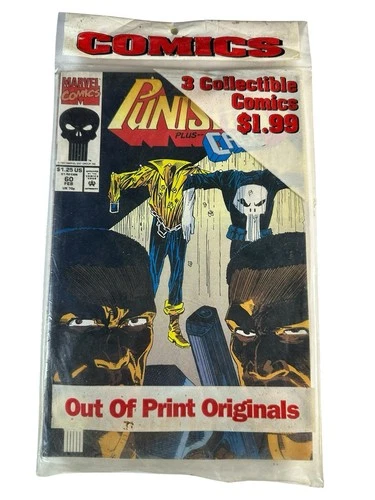 Sealed Marvel Comics 3-Pack Punisher War Journal #60 + X-Force #6(1991)  Vintage