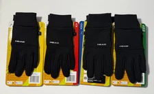 Head Mens Touchscreen Stretch Fleece Running Gloves Black new , Pick size #B1